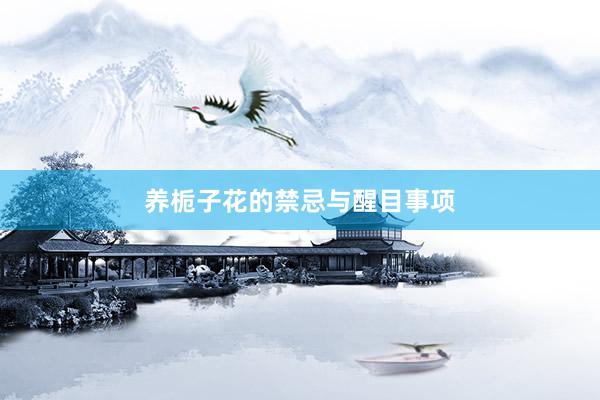 养栀子花的禁忌与醒目事项